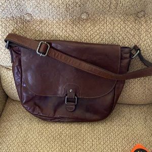 Crossbody bag Jack Georges brown genuine leather
